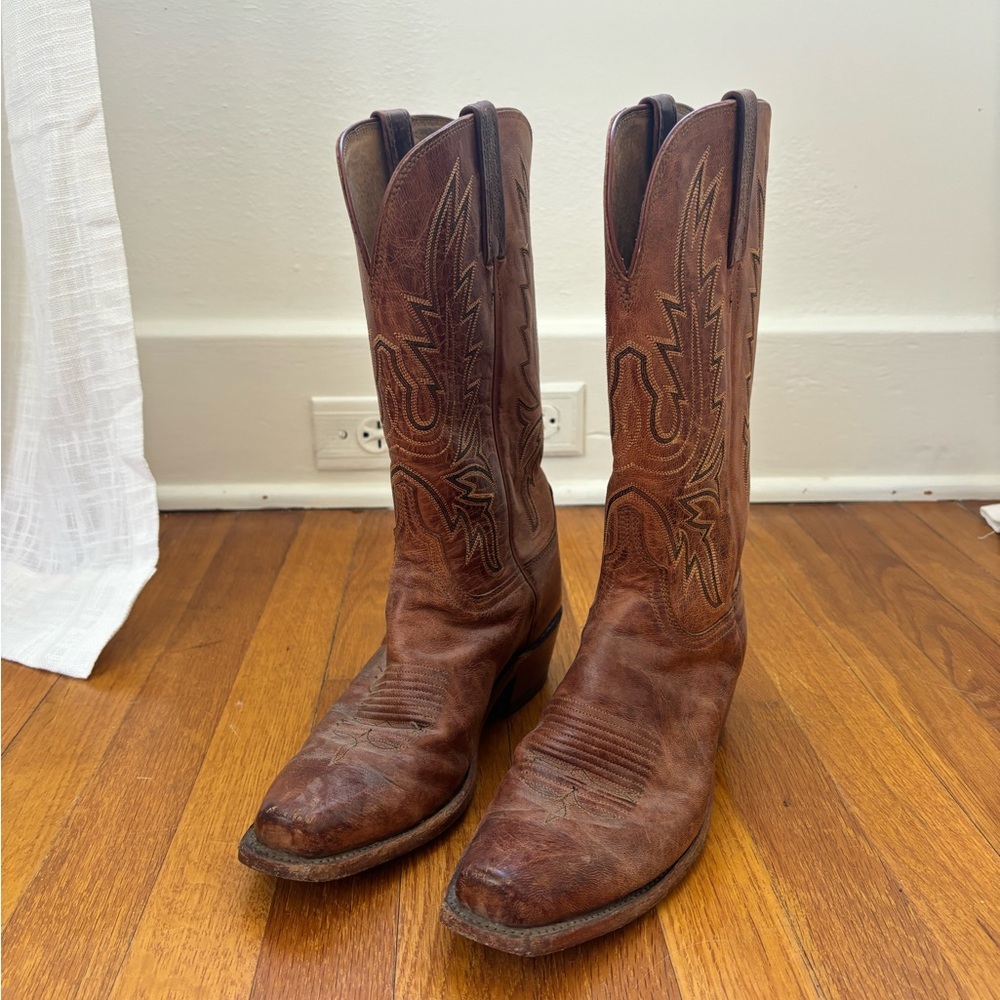 Lucchese Brown Tall Leather Boots